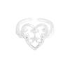 1470 Diseño de Lujo Accesible de Nicho Estilo K Anillo de Corazón Calado de Estrella de Mar Plata Esterlina S925 Anillo de Plata Femenino en Forma de Corazón