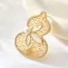 Broche de Calabaza Estilo Chino Nácar Natural Perla de Agua Dulce Calado Aleación de Cobre Retro Electrochapado en Oro Real Pin de Circonita