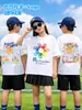 Camisetas Personalizadas para Alunos do Ensino Fundamental, Uniformes de Jardim de Infância, Roupas Esportivas de Manga Curta para Alunos do Primeiro e Segundo Ano, Roupas para Atividade DIY entre Pais e Filhos