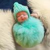 Llavero Colgante de Bolso Esponjoso de Muñeca de Bola de Pelo con Cadena de Bolas Calientes Transfronterizo Joyería de Estilo Adorable para Niñas
