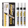 Bolígrafo de Pintura Industrial Baoke Mp680 Impermeable y que no se Desvanece Marcador de Pintura para Coche Bolígrafo de Firma Blanco Dorado