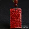 Colgante de Cinabrio de Cristal Mineral Crudo de Xiangxi para Hombres y Mujeres, Colgante de Buda Maitreya Hebilla de Paz, Artículo de Transmisión en Vivo Más Vendido