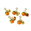 Accesorios DIY Chapados en Oro Colgante de Caqui Vidrio Pulsera Pequeña de Caqui Colgante de Collar Pendientes