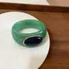 Estilo bohemio aleación de resina carcasa acrílica perla geométrica irregular pulsera brazalete versátil joyería para mujer
