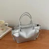 Bolsa de Ombro Transversal Casual Simples Moda Retrô Textura Tendência Cor Sólida Ins para o Trabalho Nova Coleção Primavera 2026