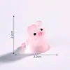 Micro Paisagem Luminous Desenho Animado Rosa Fosco Porco Mengli Decorações DIY Acessórios para Pendurar Pequenos Enfeites de Mesa