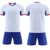 Uniforme de Futebol Completo Atacado Personalizado Masculino e Feminino Treinamento Manga Curta Uniforme de Time Competição Esportiva Estudantil Respirável Secagem Rápida Camisa de Futebol