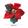 Decoraciones Navideñas Flores de Terciopelo Grandes con Lentejuelas Flor de Navidad Guirnalda de Flores Recortadas en Tela de Cebolla Decoración para Árbol de Navidad