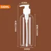Botella Transparente de Emulsión PET en Stock Botella de Plástico Portátil para Gel de Ducha y Champú Botella Recargable Tipo Bomba para Viaje