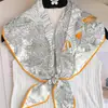 Bufanda Triangular Estampada de Diseño Único para Mujer, Chal Multiusos de Sarga, Chaleco Fino de Exterior Falso Cuello para Primavera y Otoño