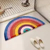Tapete de Chão para Casa de Imitação de Caxemira Fresco e Simples para Banheiro, Tapete de Pé Antiderrapante e Antiderrapante, Tapete de Entrada para Chuva de Banheiro, Tapete de Pé