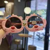 Gafas de sol polarizadas de silicona para niños con diseño de oso de dibujos animados, lindas, para bebé, protección solar, para jugar, para fotos, dulces