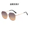 Gafas de Sol Europeas y Americanas de Gama Alta, Montura Grande, Anti-UV, Lentes Especiales Degradadas para Conducir, Gafas de Sol de Moda para Proteger del Sol