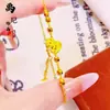 Pulsera de calabaza mariposa oro antiguo de alto color láser tienda de oro con joyería flash nicho lujo cuatro hojas