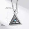 Pingente Popular Olho Grego Transfronteiriço Pingente Triangular Retrô Masculino e Feminino Corrente de Suéter Hip-Hop Personalizada Atacado