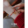 Pulseira Ábaco Rica e Famosa para Mulheres, Luxo Acessível, Retrô e de Alto Padrão, Pulseira de Corda Vermelha do Ano do Zodíaco, Joia de Mão Exquisita Estilo Chinês