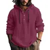 Nova Camisa com Capuz de Algodão e Linho Estilo Transfronteiriço de Verão para Homens, Top Casual Tendência Solto e Respirável de Manga Longa Meio Aberto