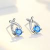 925 Sterling prata rabo de peixe brincos cruz brincos simples das mulheres brincos de nicho ins Cyber Celebrity elegante All-match brincos zircon leve luxo