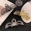Horquilla de araña de Halloween con diseño de tiburón grande, horquilla de metal con diseño de moda, accesorios para el cabello de fiesta con viento frío para mujer