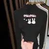 Top de Felpa De Rong Otoño e Invierno para Niños Medianos y Grandes Casual Manga Larga Niña Cuello Semi Alto Adorno de Volantes Camiseta Base para Niñas