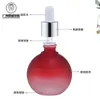 Nova garrafa redonda 30ml50ml frasco conta-gotas para óleo essencial frasco para solução estoque frasco para essência vidro cosmético sub-engarrafamento