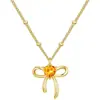 Amazon Europa Nuevo Collar Lindo de Lazo Colgante de Diciembre Collar Casual para Mujer Joyería Regalo