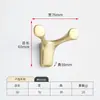 Colgador de metal moderno minimalista con forma de cuerno, gancho de pared para baño y armario, colgador de abrigos y sombreros, fabricante