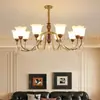 Luz Principal de Sala de Estar Vintage Estilo Francés, Iluminación de Lujo Ligero de Latón para Comedor y Dormitorio, Lámpara de Techo de Tulipán de Cristal Estilo Mediados de Siglo