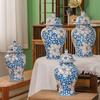 Yutong "Porcelana Hecha a Mano" por un Artista Veterano, Cerámica Pintada a Mano Pura Lujo Accesible Jarrón de Cerámica, Decoración de Entrada