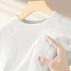 Suéter Sencillo de Cuello Redondo Lyocell Lana Merino para Hombre 2026 Elegante Cálido Capa Base Estilo Maduro Tejidos al por Mayor