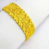 Pulseira Masculina de Latão Dourado Sand Gold com Padrão de Dragão Corrente de Relógio Sand Gold Venda Direta da Fábrica Joias Estilo Chinês