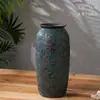 Entrada Vaso Antigo Retrô Decorativo Flor Cerâmica Artesanato Vaso de Porcelana Arranjo de Flores Bancada Ornamentos Pote de Cerâmica Vaso de Flores Antigo