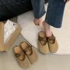 Sandálias Birkenstock de Solado Macio 2024 Verão Casual Bico Redondo Chinelos Meio Sapato Feminino Novas Sandálias Flats Retrô Feias Fofas
