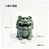 Estátua de Buda Feita de Arenito Verde, Ornamentos de Dragão e Bastão Dourado, Bonsai, Rochedo, Decoração de Micro-Paisagem