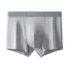 Nova Roupa Íntima Masculina de Algodão Modal Sem Costura Respirável Caimento Solto Tamanho Grande Boxer Briefs Leve Conjunto com Caixa de Presente Quatro Cantos