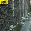 Envío de fábrica al por mayor piedra cultural pared de fondo piedra de agua fluyendo villa pared exterior ladrillo patio paisaje proyecto muro cortina de agua