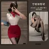 Lencería Sexy Manyu Uniforme de Azafata Sexy Femenino Traje de Secretaria Tentación Juego de Rol Atuendo Profesional Sexy 9528