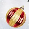 Bolas de Natal Pintadas Vermelhas, Verdes e Brancas 6cm Adereços de Decoração Penduricalhos para Árvore de Natal Bolas de Natal Plástico Bolas Galvanizadas