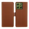 Aplicável ao MOTO Edge 70 5G Couro com Sensação de Pele Flip Porta-Cartões Suporte Anti-Queda Negócios