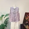 Chaleco de Doble Cara con Estampado Floral Estilo Chino Nuevo Zhi Li Modelo Nuevo Verano 2026 Chaleco Elegante para Mujer