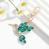Accesorios de Llavero Colgante de Cristal con Pedrería Completa Exquisito de Lujo de Venta Caliente Transfronteriza Europea y Americana con Forma de Pájaro de Boca Larga para Mujer