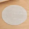 Alfombra Tejida de Hilo de Algodón Estilo Escandinavo Redonda Algodón Puro Tela Hecha a Mano Felpudo Sala de Estar Estudio Dormitorio Manta de Mesita de Noche Antideslizante