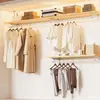 Soporte Integrado para Vestuario, Soporte para Barra de Ropa, Soporte de Estante, Estructura de Soporte de Trípode, Soporte de Pared, Estante de Almacenamiento