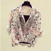 Conjunto de Camisa de Chiffon Soltinha Estilo Coreano com Estampa de Leopardo e Decote V para Mulheres 2026, Moderno e Versátil