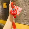 Genuino creativo hermoso colgante de borla de bendición llavero de coche de dibujos animados bolso de escuela colgante pareja pequeño regalo al por mayor