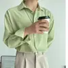 Camisa de Color Sólido Delgada de Primavera y Otoño para Hombre de Manga Larga Casual con Caída Estilo Hong Kong Pareja Harajuku Holgada Ropa de Protección Solar 2026