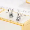 Aretes de Oreja de Conejo para Mujer, Aretes Brillantes de Zirconia, Compactos y Sencillos, Lindos, No Necesitan Quitarse al Dormir, Versátiles para el Uso Diario 2023