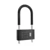Cerradura de manija de doble puerta, pestillo de puerta de tienda, cerradura de vidrio para puerta corrediza, cerradura larga, candado en forma de U con contraseña para uso doméstico