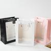 Bolsa de mão com janela transparente para flores, embalagem de presente com janela para buquê, bolsa de mão para presente de Dia das Mães, joias
