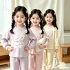 Nuevo conjunto de ropa interior para niñas, pijama lindo de dibujos animados, ropa de otoño para bebé, conjunto de dos piezas de ropa para el hogar para niños